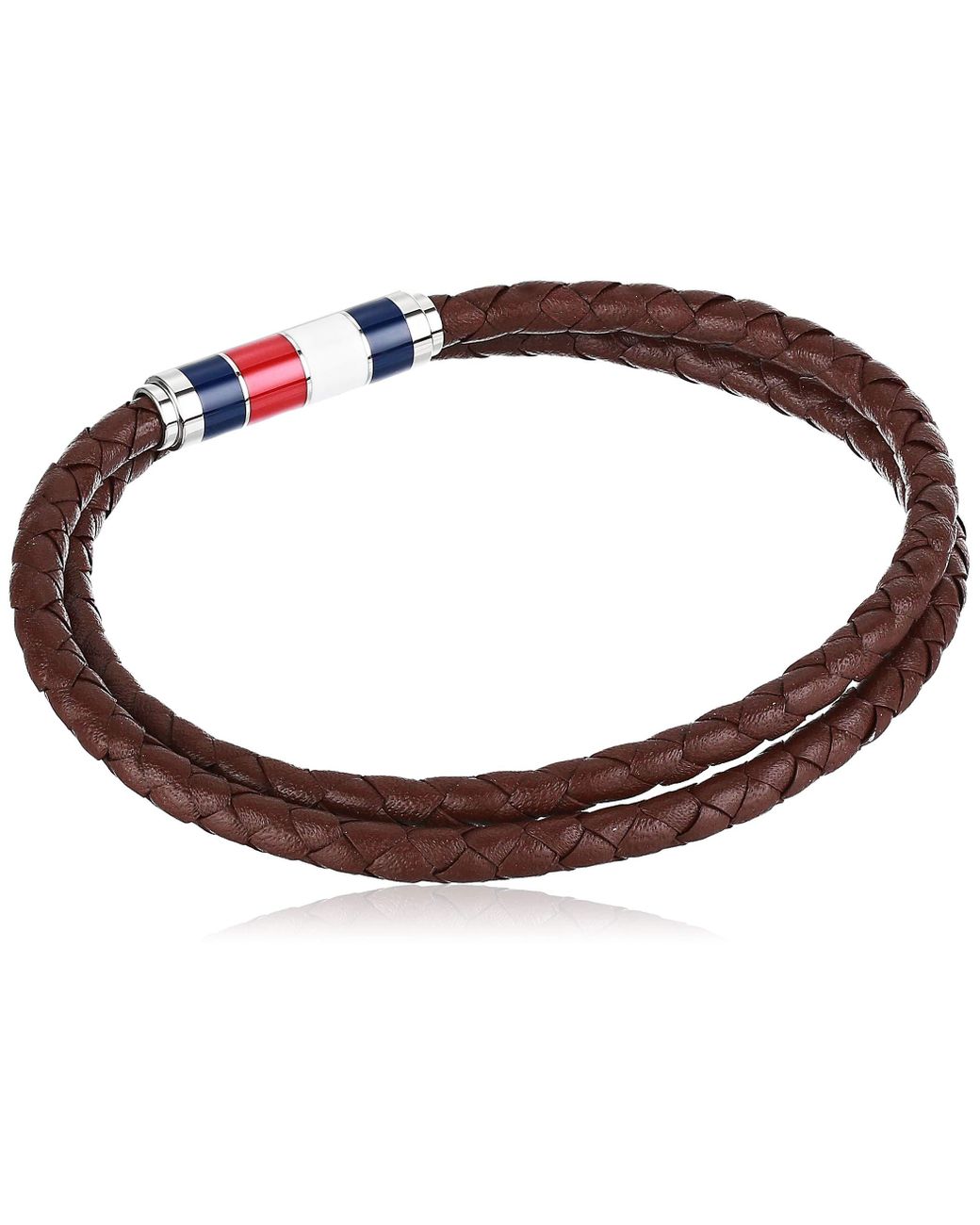 Tommy Hilfiger Jewelry Leather Double Wrap Bracelet in Brown for Men - Lyst