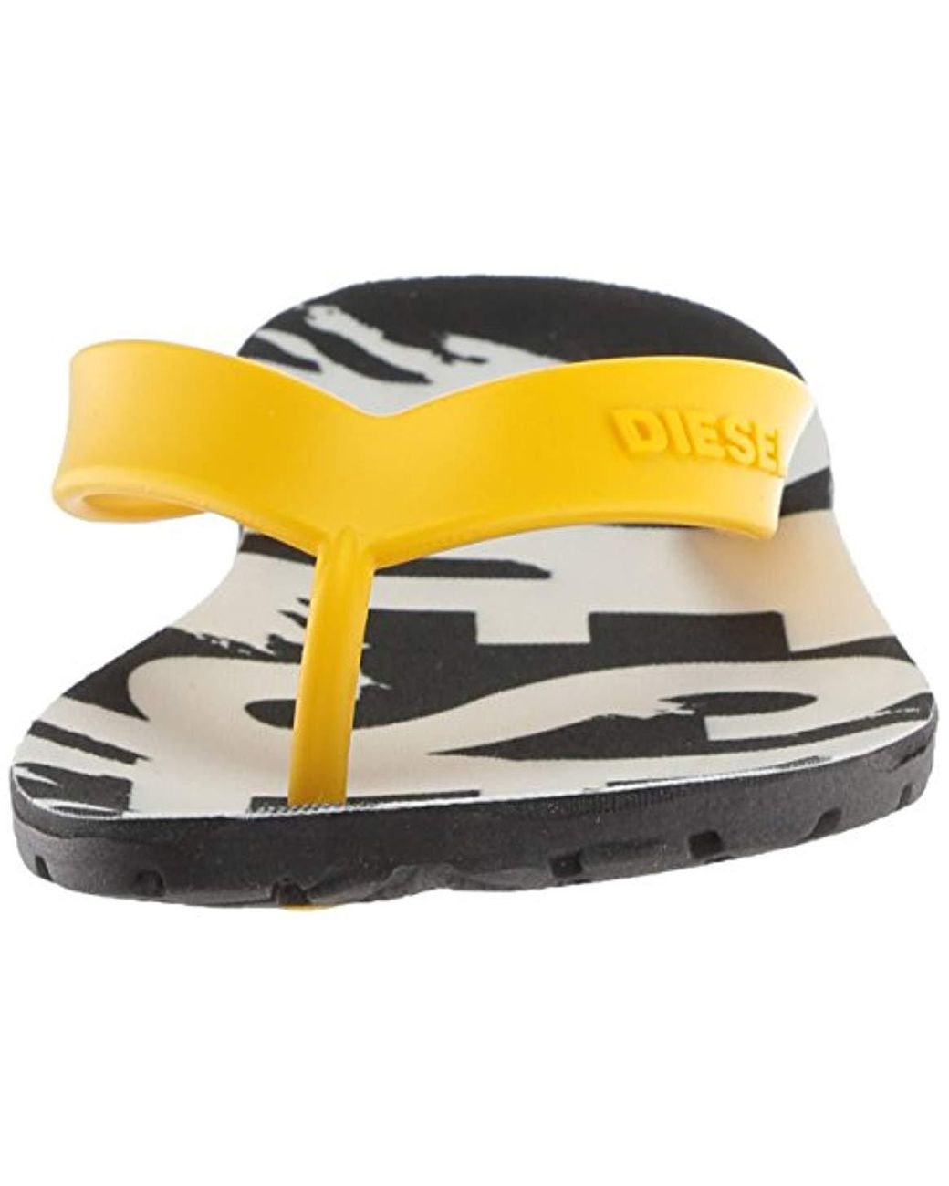 diesel splish flip flops black