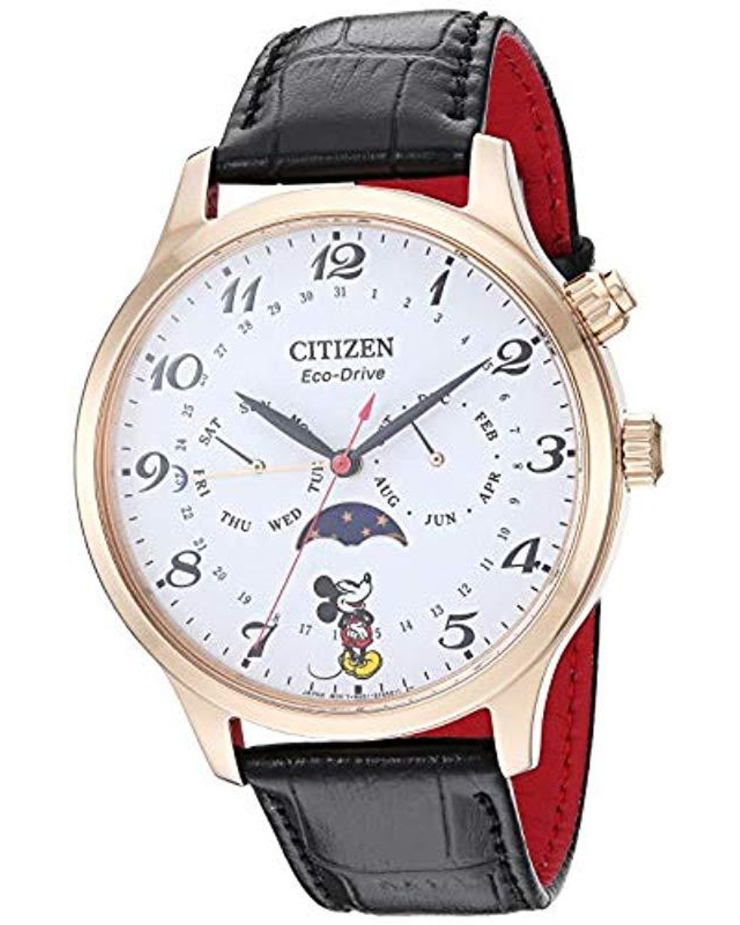Citizen Leather Watches Mickey Mouse Ap1053-15w in Black - Lyst