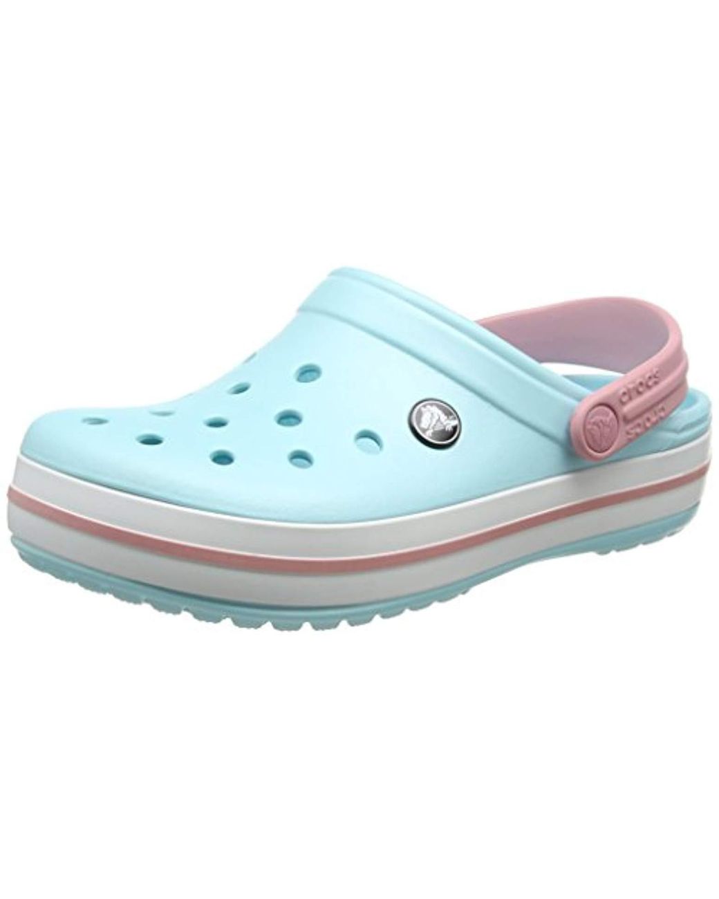 Crocs™ Unisexs Crocband Clog, Ice Blue/white,7 Us / 9 Us | Lyst