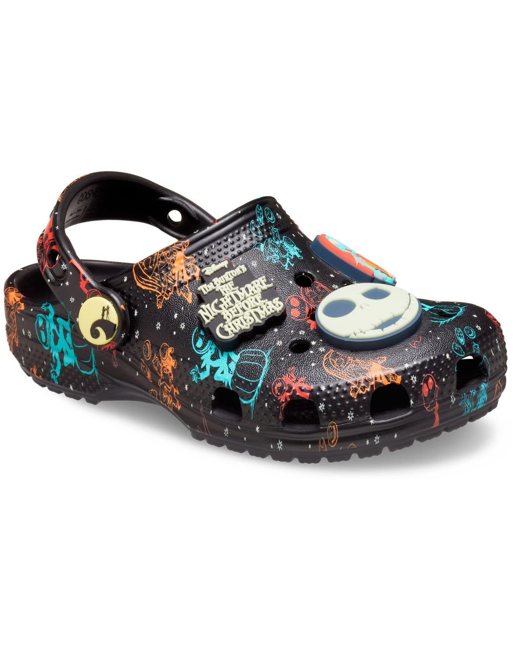 Crocs™ Classic Disney The Nightmare Before Christmas Glow In The Dark Clogs  in Black