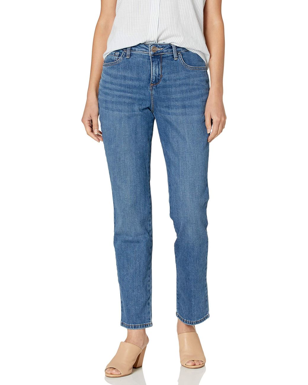 Lee Jeans Denim Classic-fit Monroe Straight-leg Jean in Pearl Blue ...