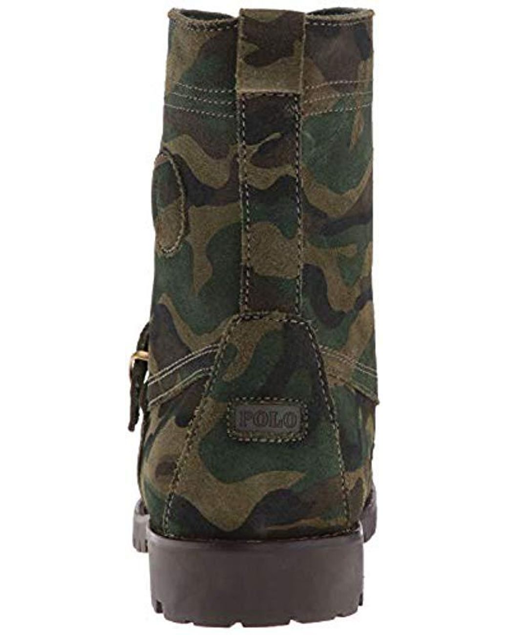 Olive green polo boots top
