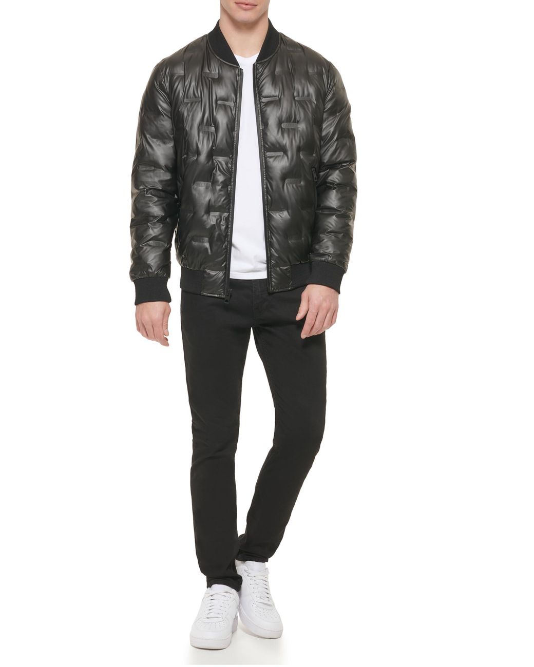 Guess Warm Rain Resistant Jacket in Black for Men Lyst