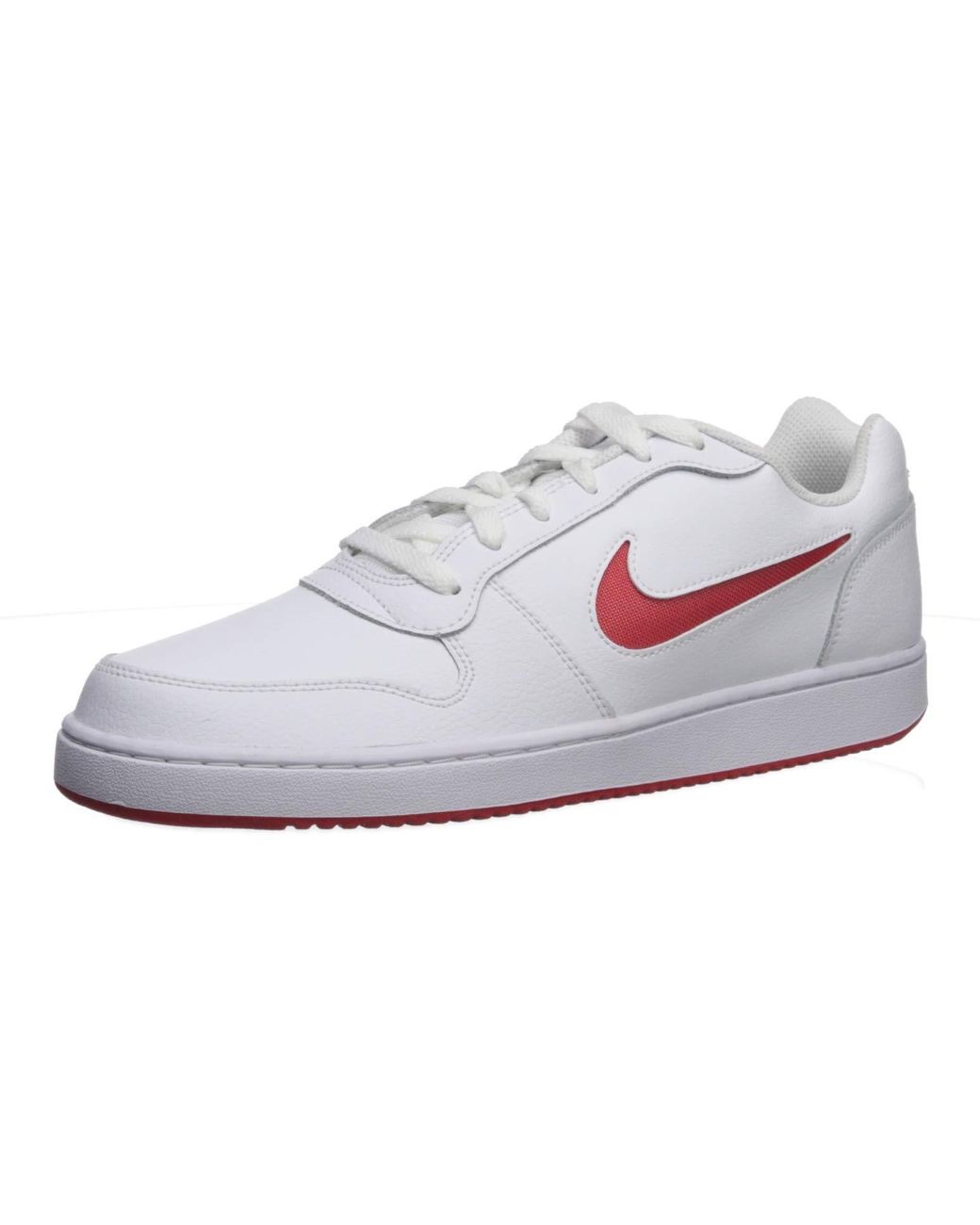 Nike Synthetic Ebernon Low Sneaker in White/University Red (White) for Men  - Lyst