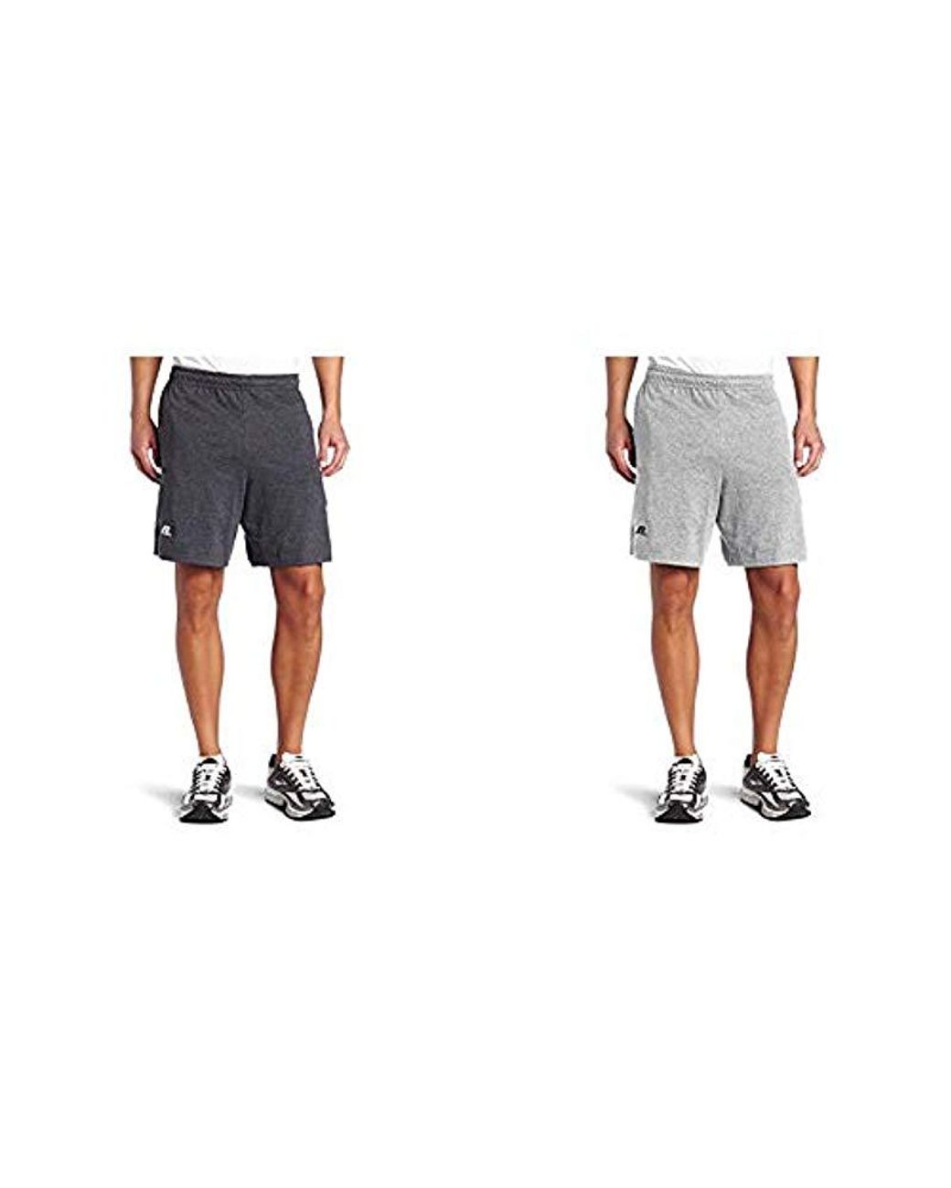Shorts Athletic Workout Elastic Waistband Inside Drawstring Youth Boys Russell