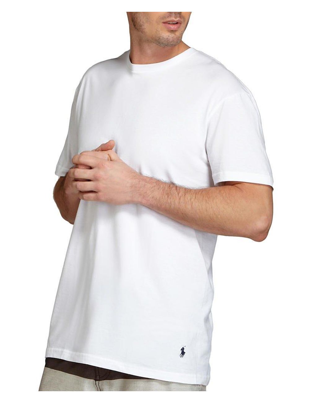 Polo Ralph Lauren 3pack Big Crew Undershirts White 3xb for Men Lyst