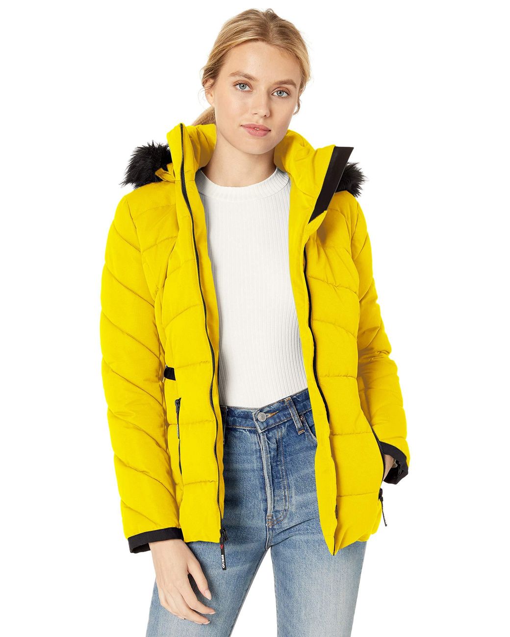 guess quilted puffer jacket
