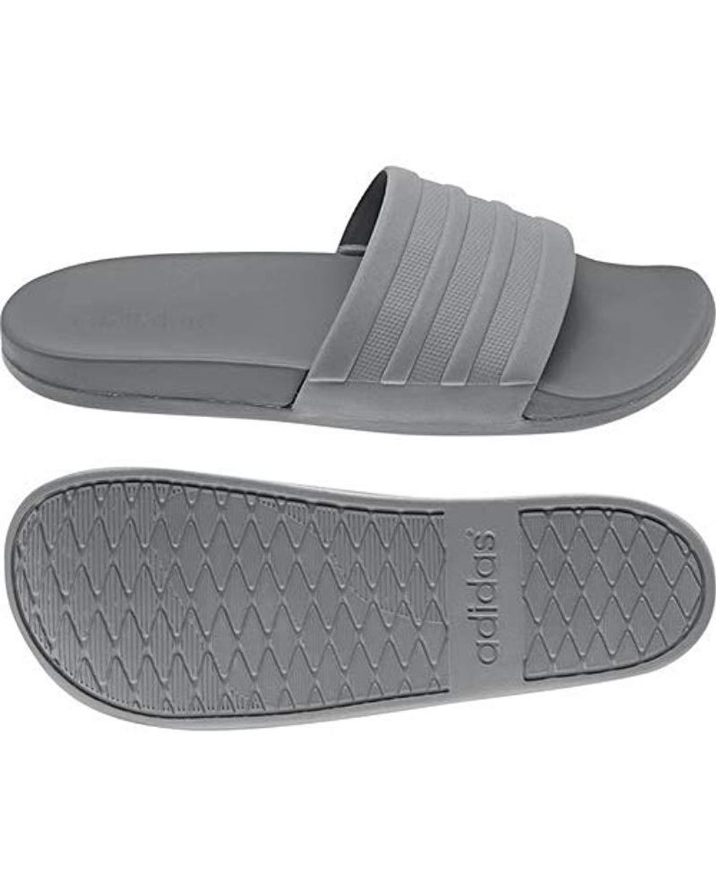 adidas Performance Adilette Comfort Slide Sandal, Grey Three/grey  Three/grey Three, 10 M Us in Gray for Men | Lyst