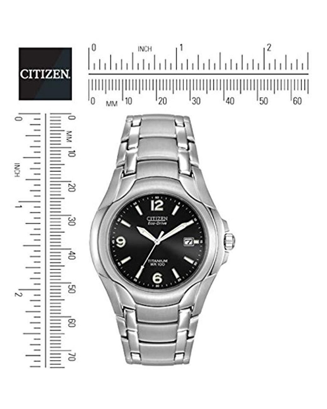 Citizen Eco-drive Titanium Wr100 Watch in Metallic for Men | Lyst