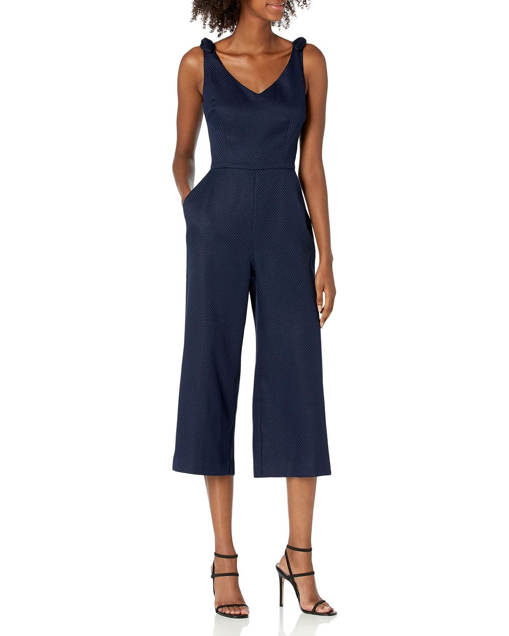 Trina Turk Trina Observer Tie Shoulder Jumpsuit in Blue | Lyst