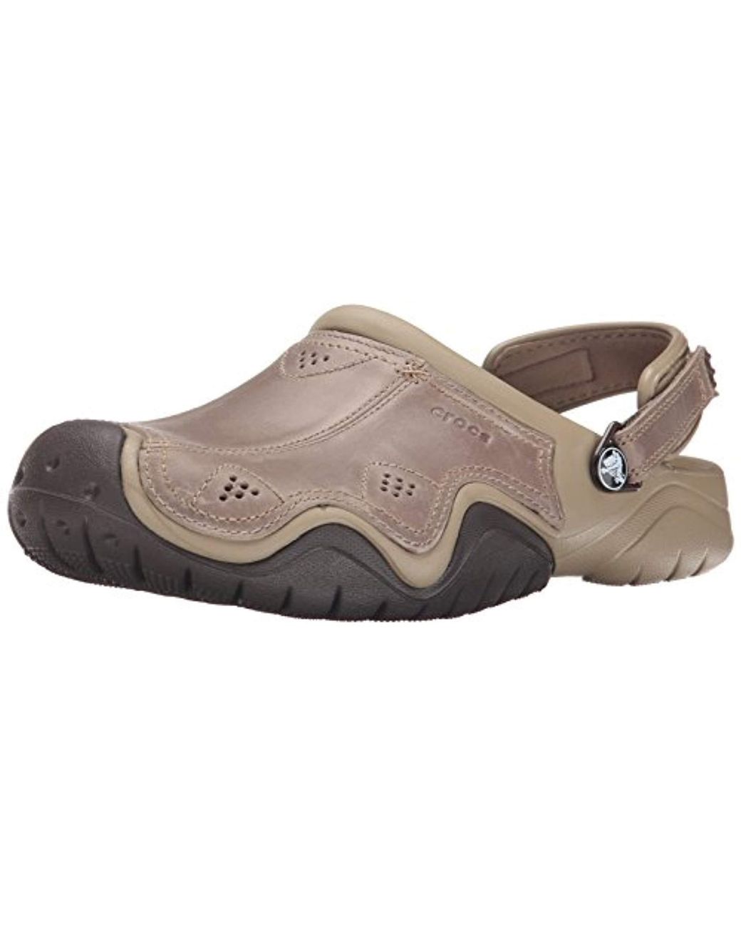 Crocs™ Swiftwater Leather Camp Clog for Men | Lyst