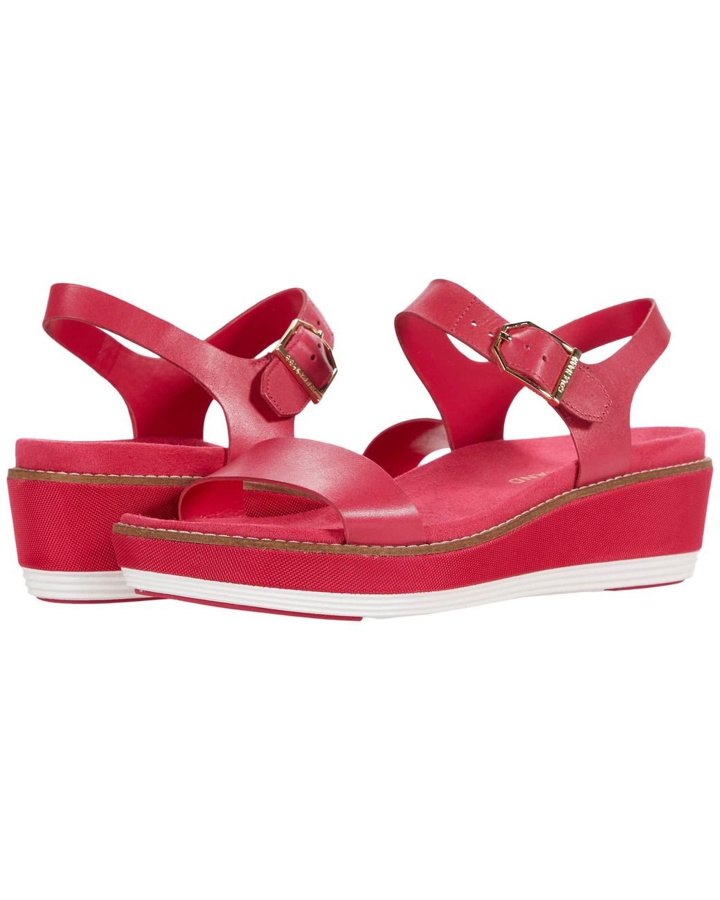 cole haan leather flat sandals