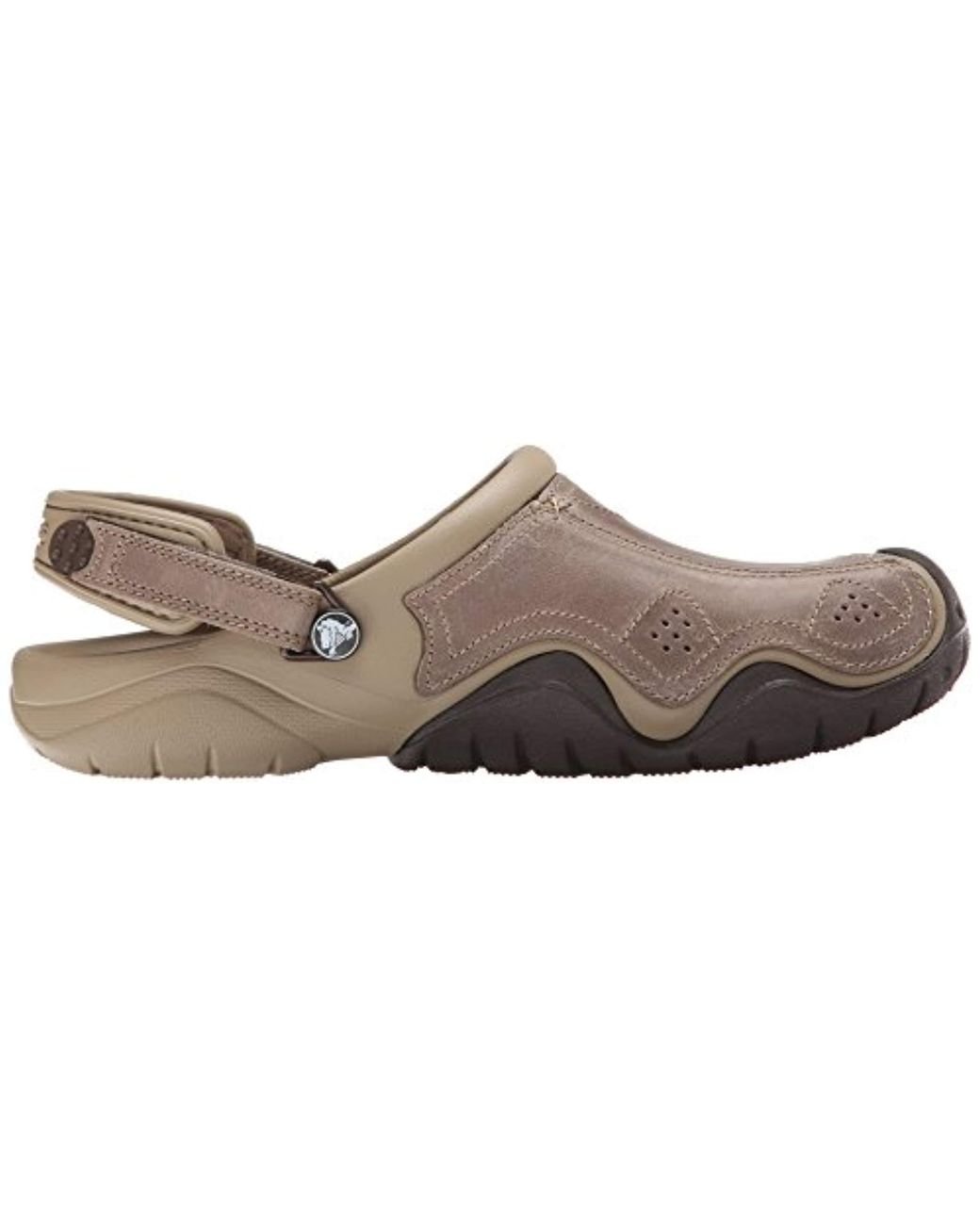 Crocs™ Swiftwater Leather Camp Clog for Men | Lyst