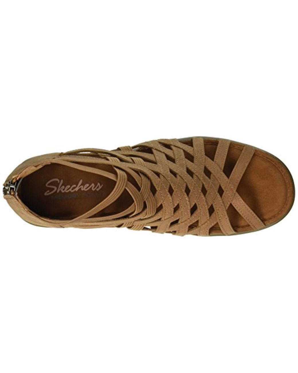 Skechers Parallel-dream Queen Wedge Sandal in Brown | Lyst