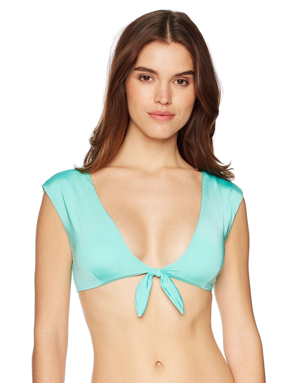 trina turk cap sleeve bikini top