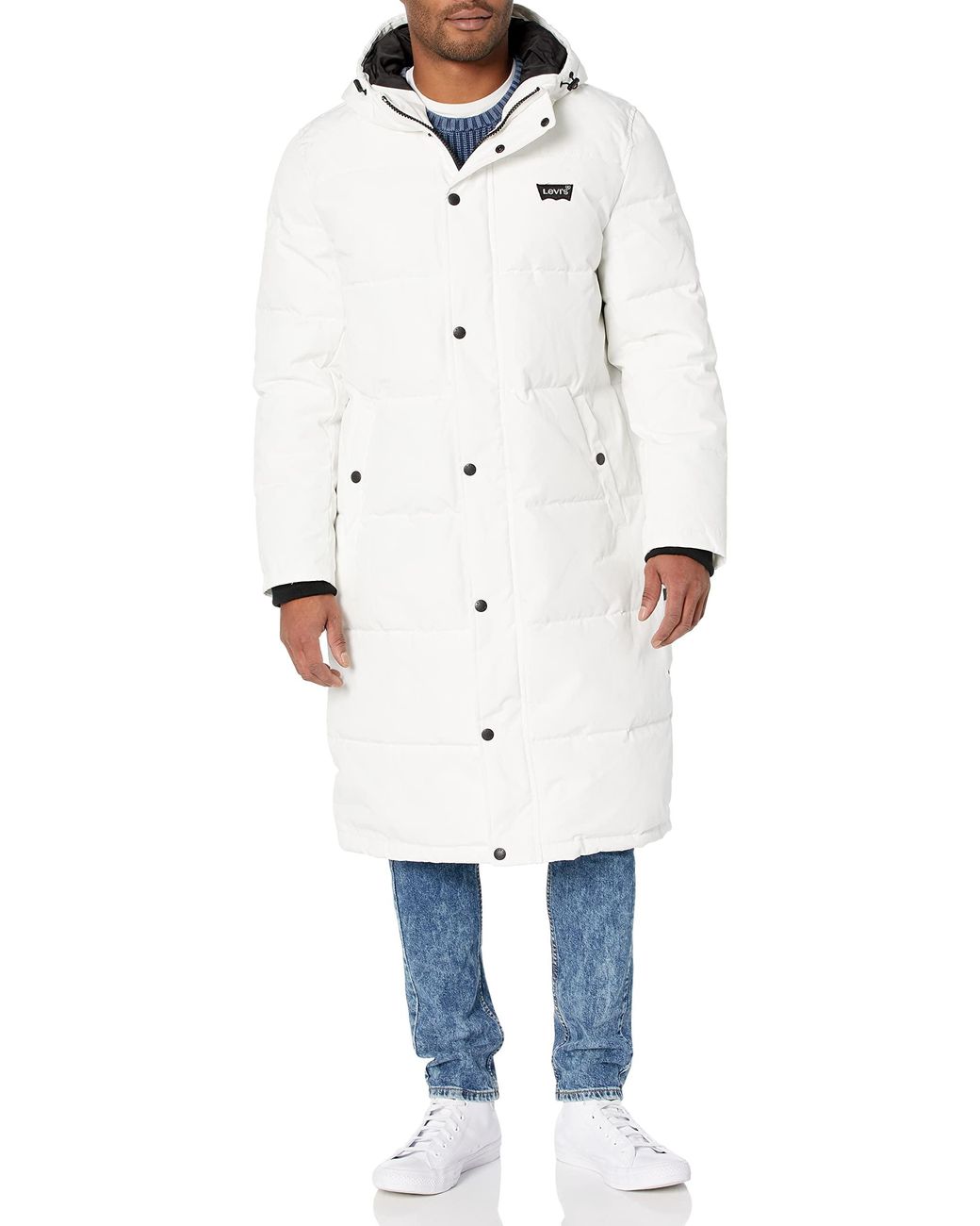 Levi's Arctic Cloth Extra Long Parka in White for Men | Lyst UK