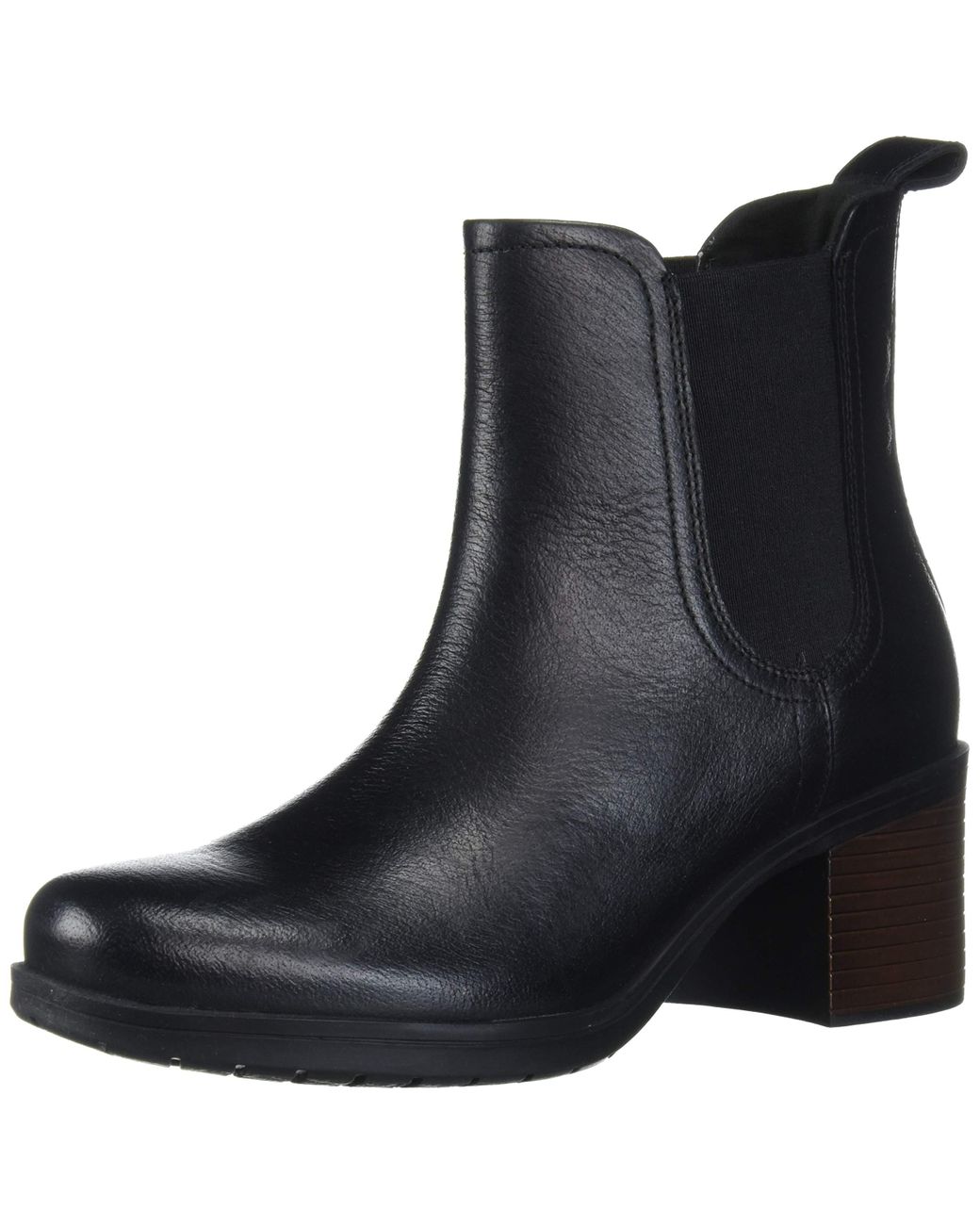 clarks black leather chelsea boots