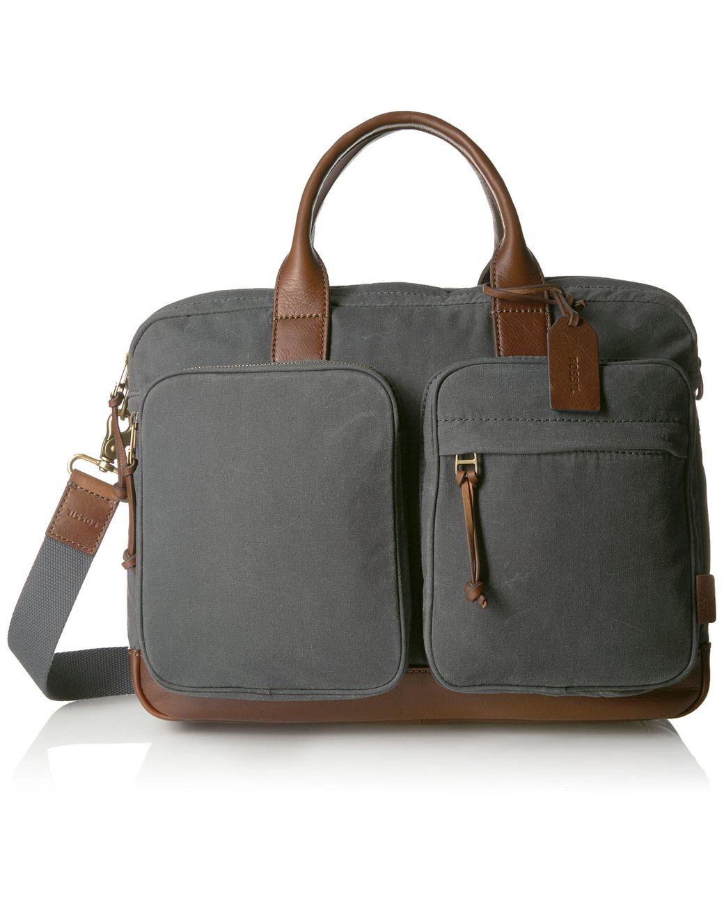 Fossil Defender Waxed Canvas Double Zip Workbag in Gray for Men Lyst