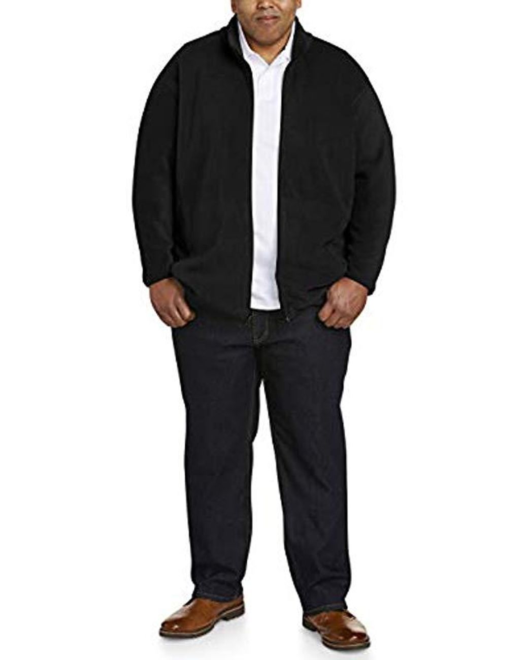 Essentials Mens Big /& Tall Full-Zip Polar Fleece Vest fit by DXL