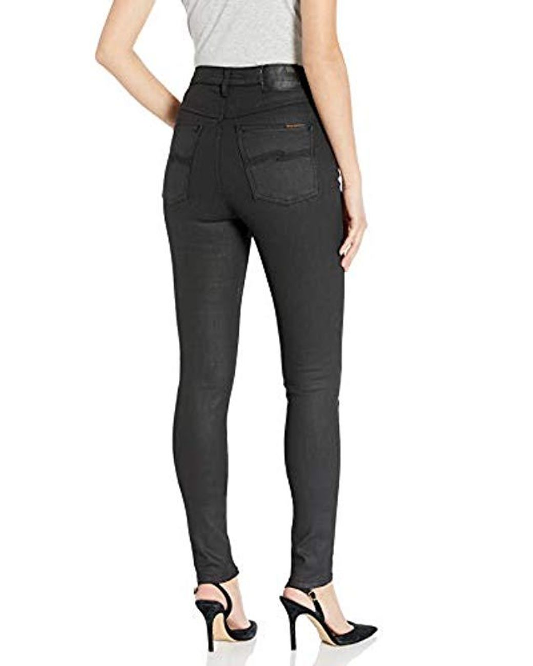 Contemporary & Designer Shops Nudie Jeans Womens Hightop Tilde Painted Black  ukrgate.com