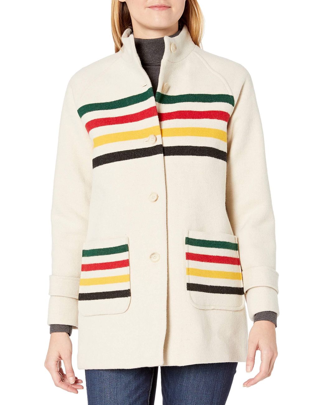 Pendleton Wool Glacier Stripe Parka Save 30 Lyst