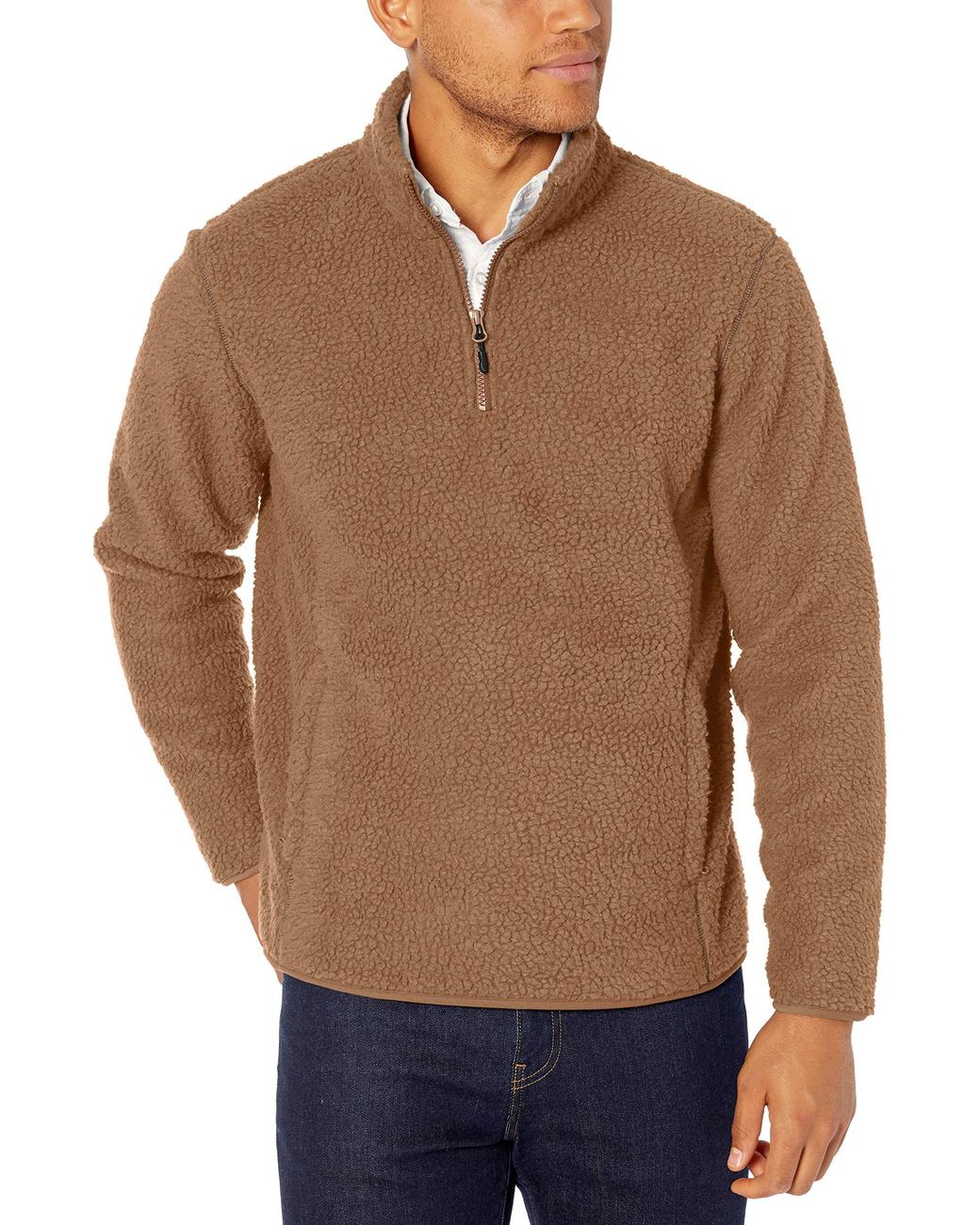Amazon Essentials Sherpa Fleece Quarter-zip Pullover for Men - Lyst