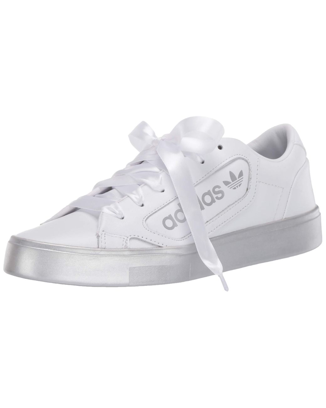 adidas Originals Sleek - Women's Sneakers - White / Silver Metallic /  Silver Metallic, Size 6.5 | Lyst