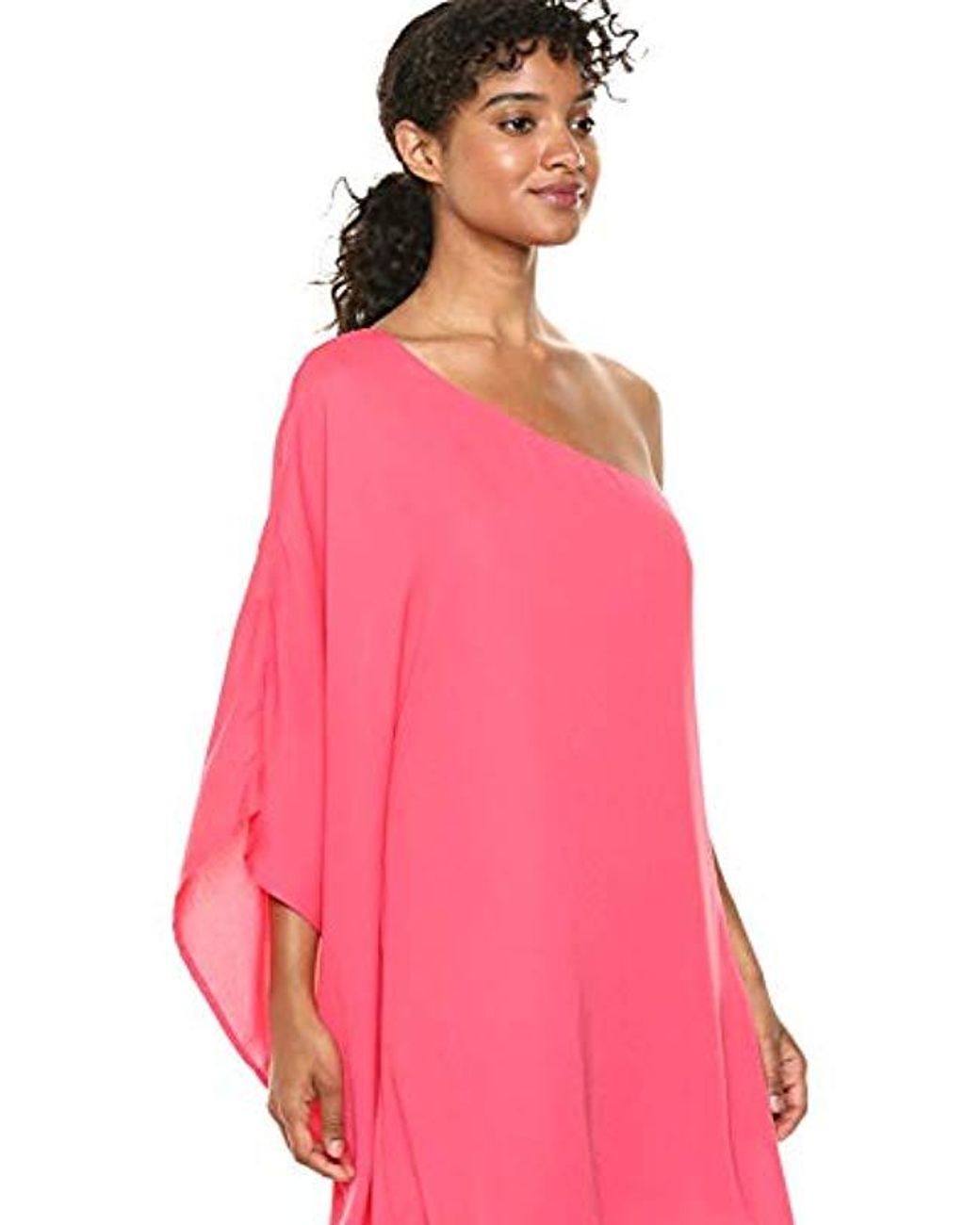 Cupcakes And Cashmere Deliz Crepe One Shoulder Cape Sleeve Dress