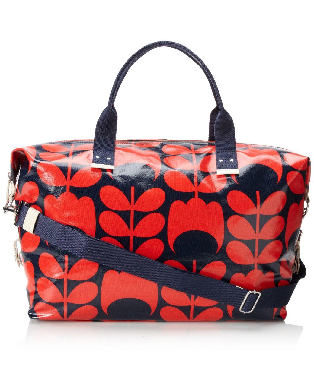 Orla Kiely Laminated Weekend Bag in Red Lyst