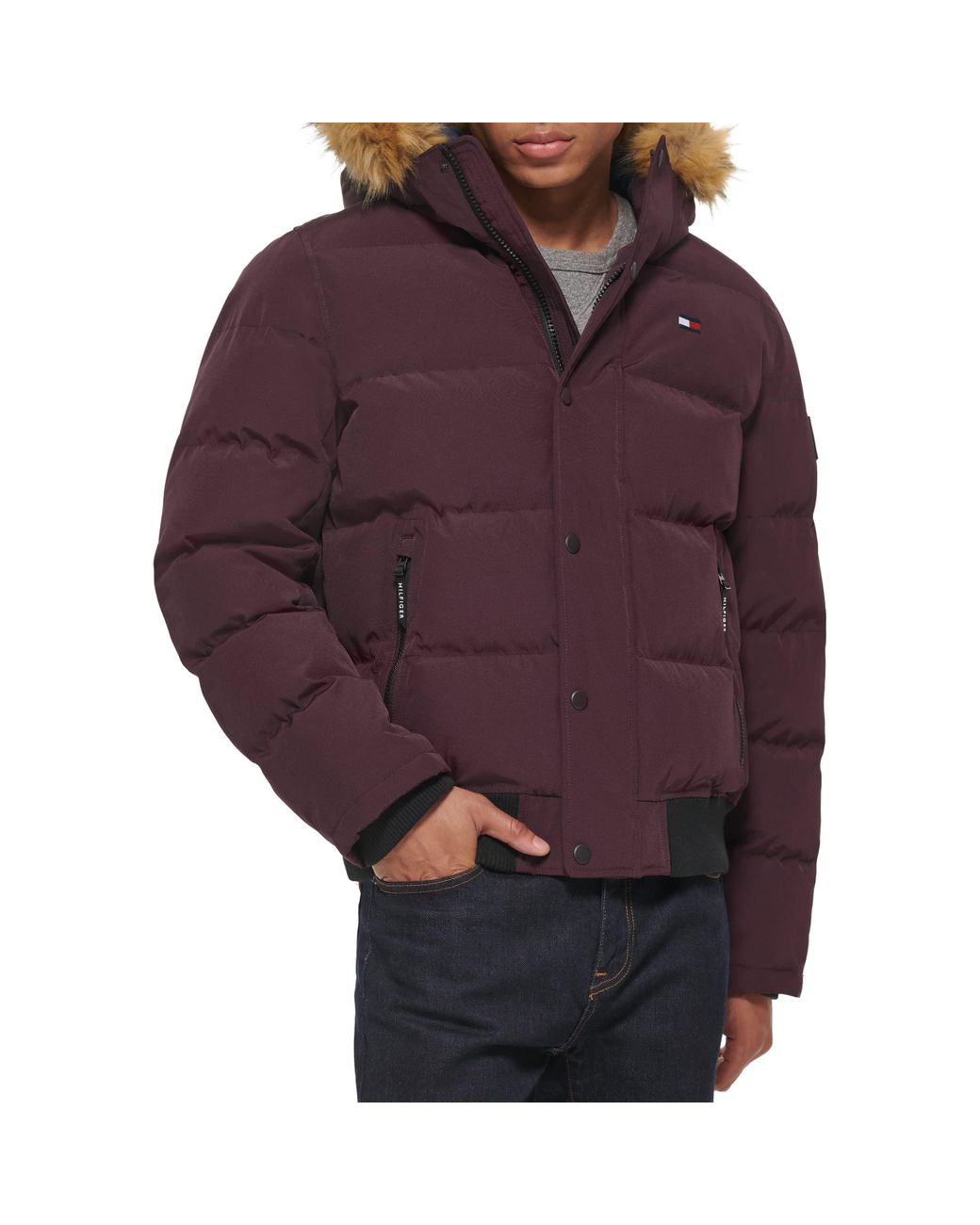 Tommy hilfiger arctic hotsell hooded bomber jacket