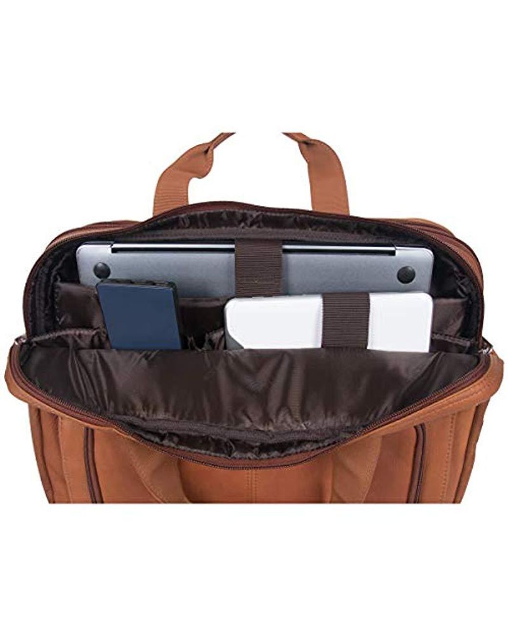 Kenneth cole reaction manhattan leather single gusset laptop briefcase top