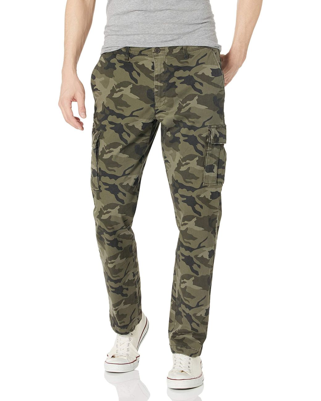 Goodthreads Synthetic Straight-fit Vintage Cargo Pant in Camo (Green ...