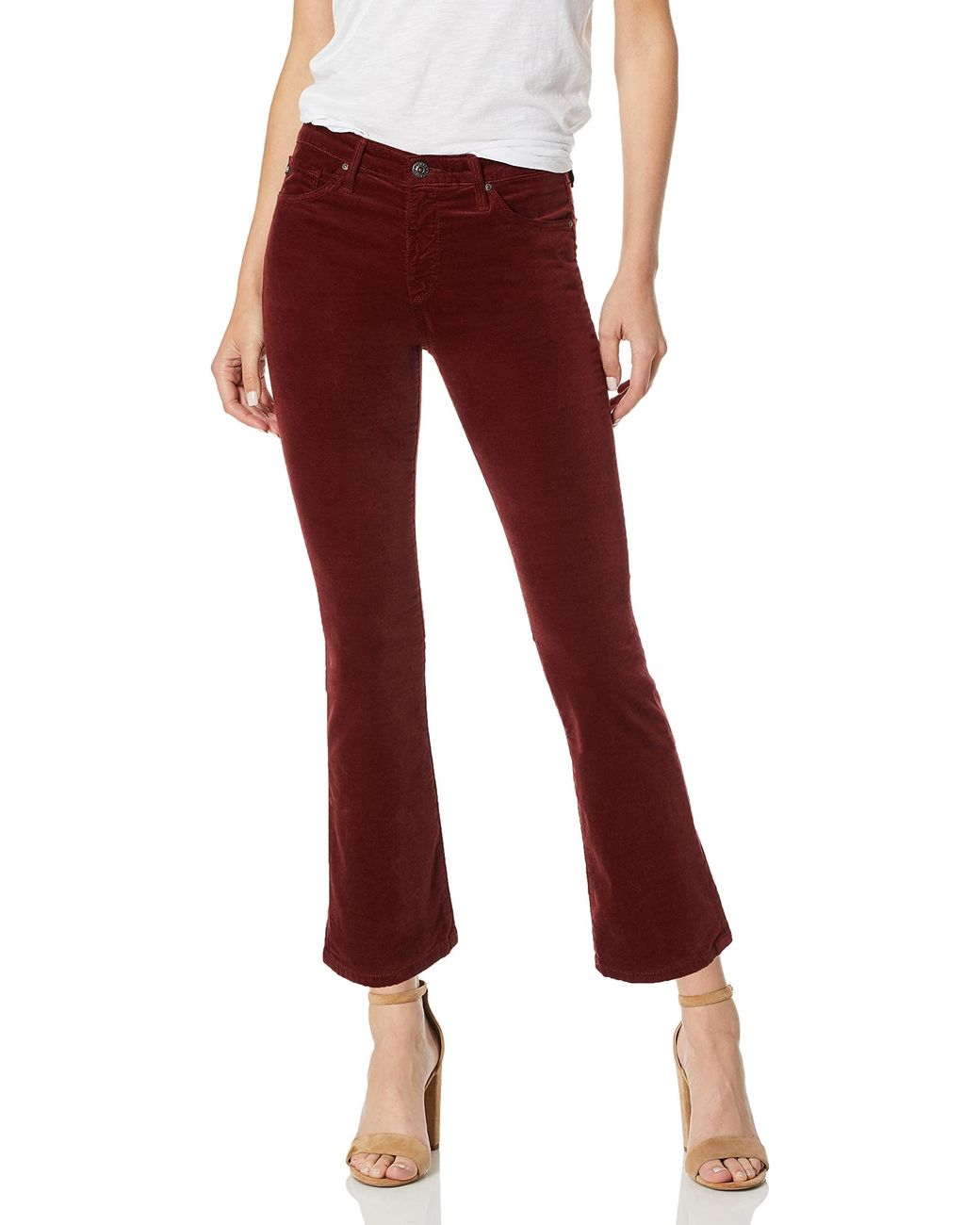 AG Jeans Velvet Jodi High-rise Crop 