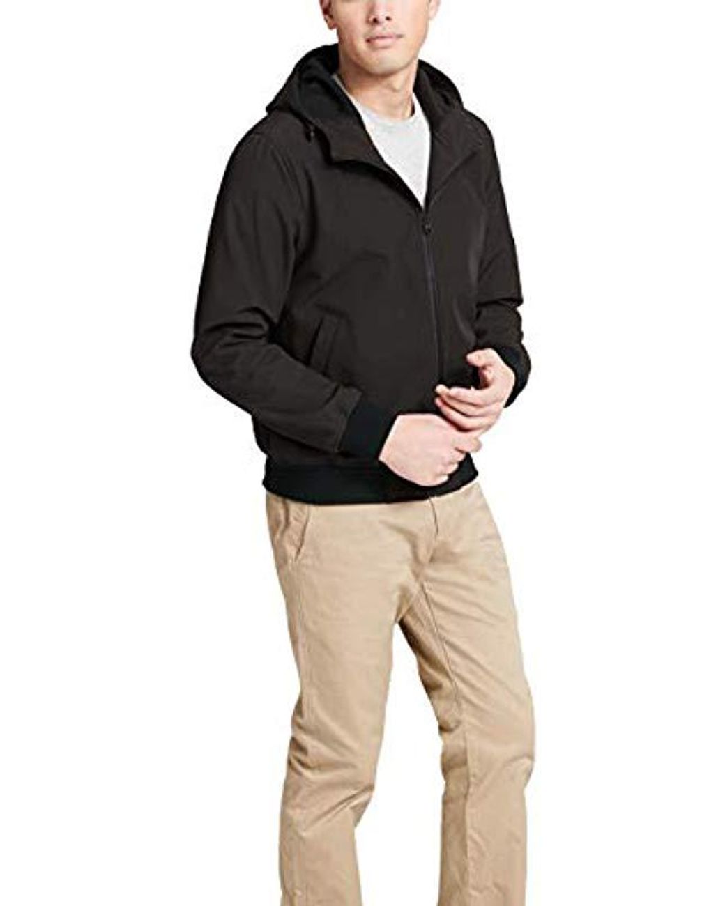 Standard & Big-Tall Sizes Dockers Mens Chase Performance Soft Shell Hooded Bomber Jacket 