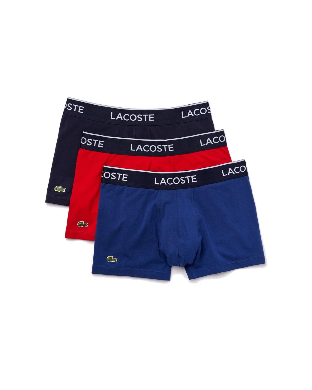 Lacoste Mens Casual Classic 3 Pack Cotton Stretch Trunks
