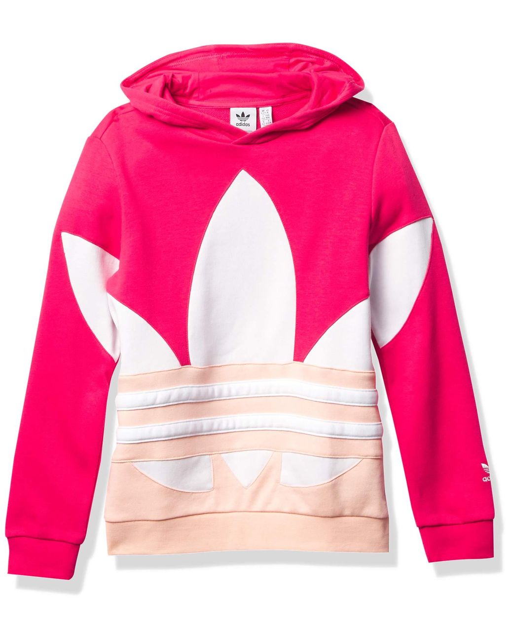 adidas big trefoil mix hoodie