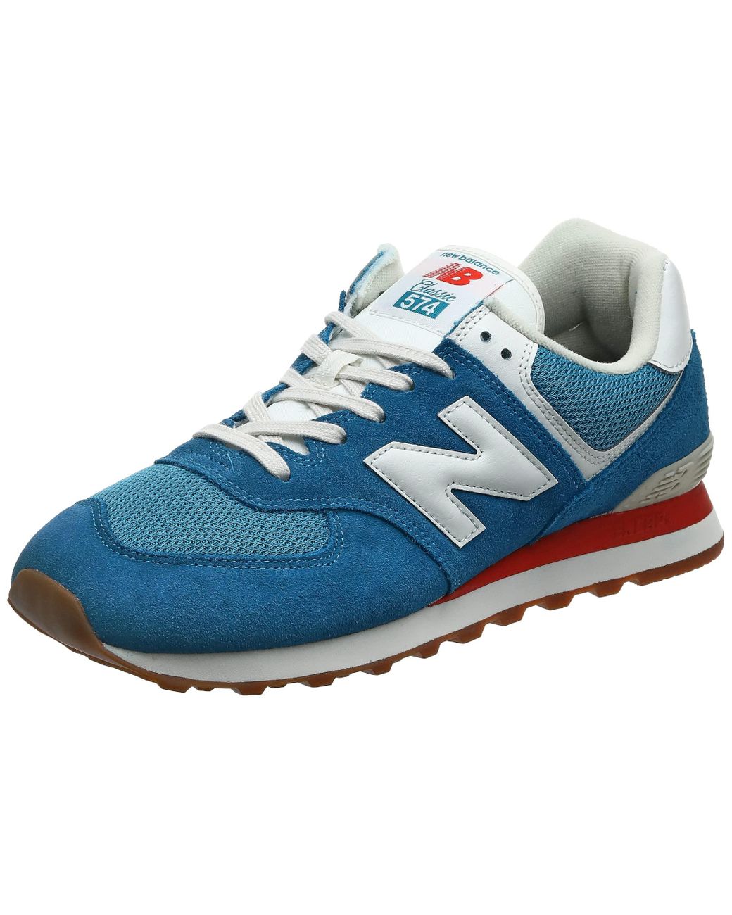 New Balance Rubber Mens Iconic 574 V2 Sneaker in Blue Red (Blue) for ...
