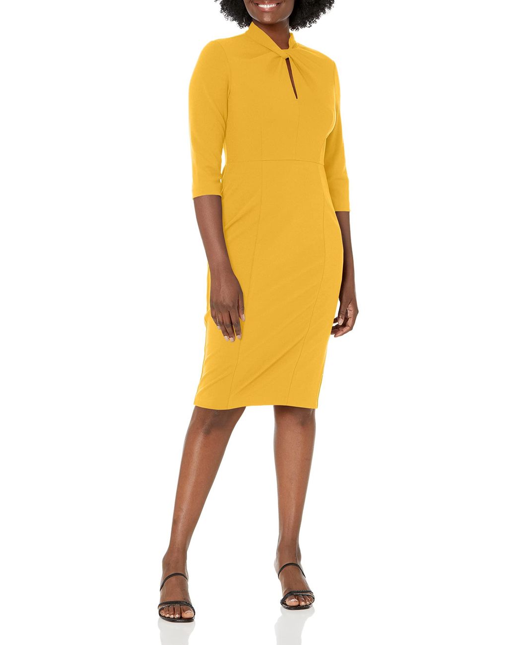 Donna Morgan Knotted Crepe Sheath Dress 
