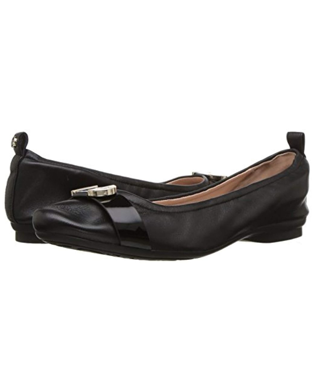 Taryn Rose Womens Abriana Nappa//Soft Patent Ballet Flat
