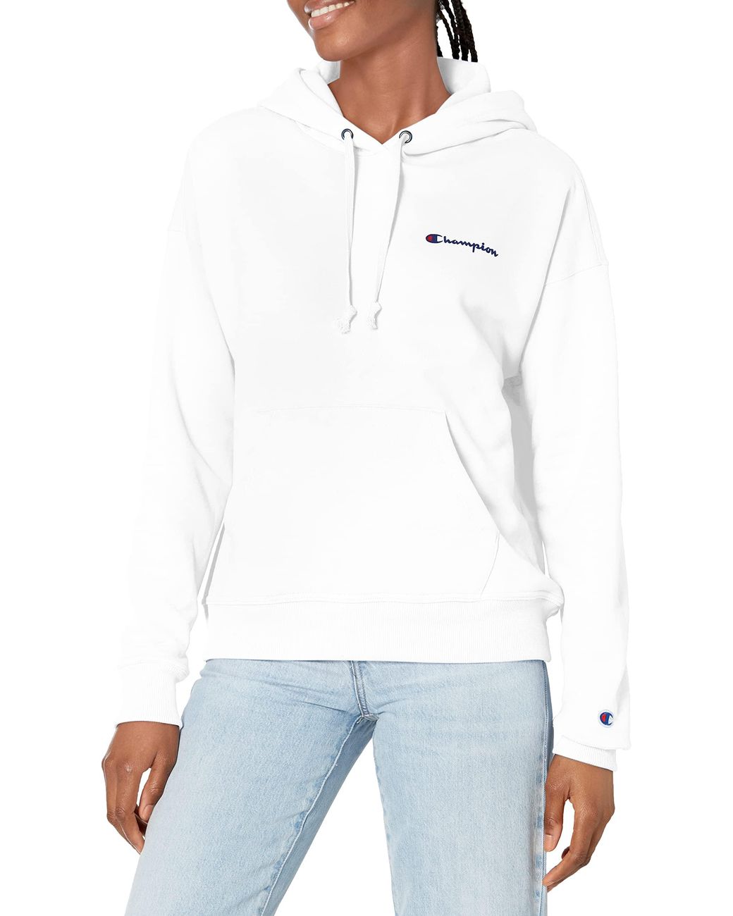 Champion colorblock arm script hoodie sales