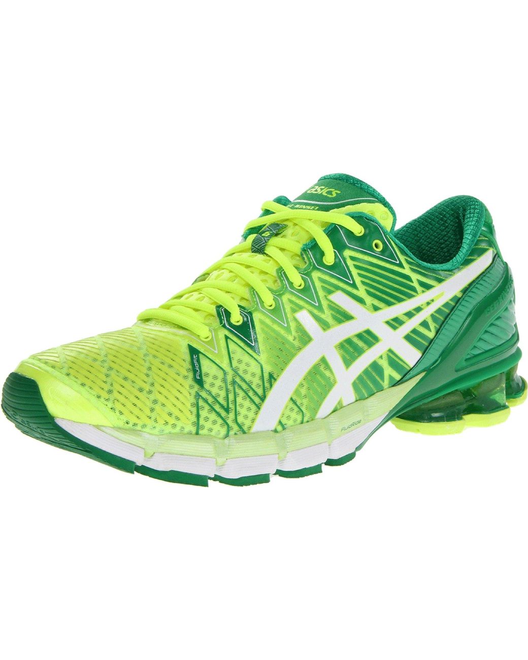 Asics Gel kinsei 5 Running Shoe flash Yellow white green 13 M Us