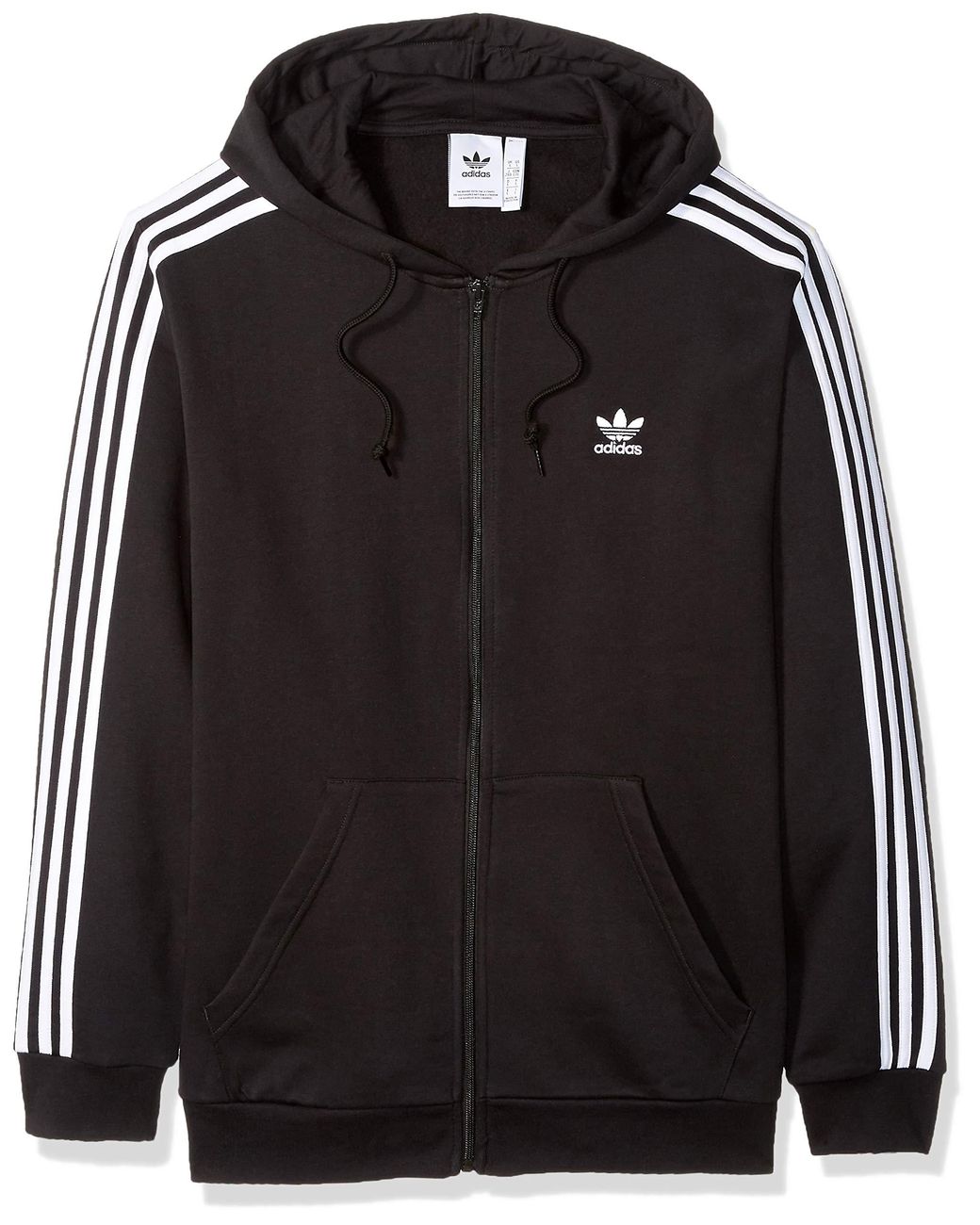 black adidas originals zip hoodie