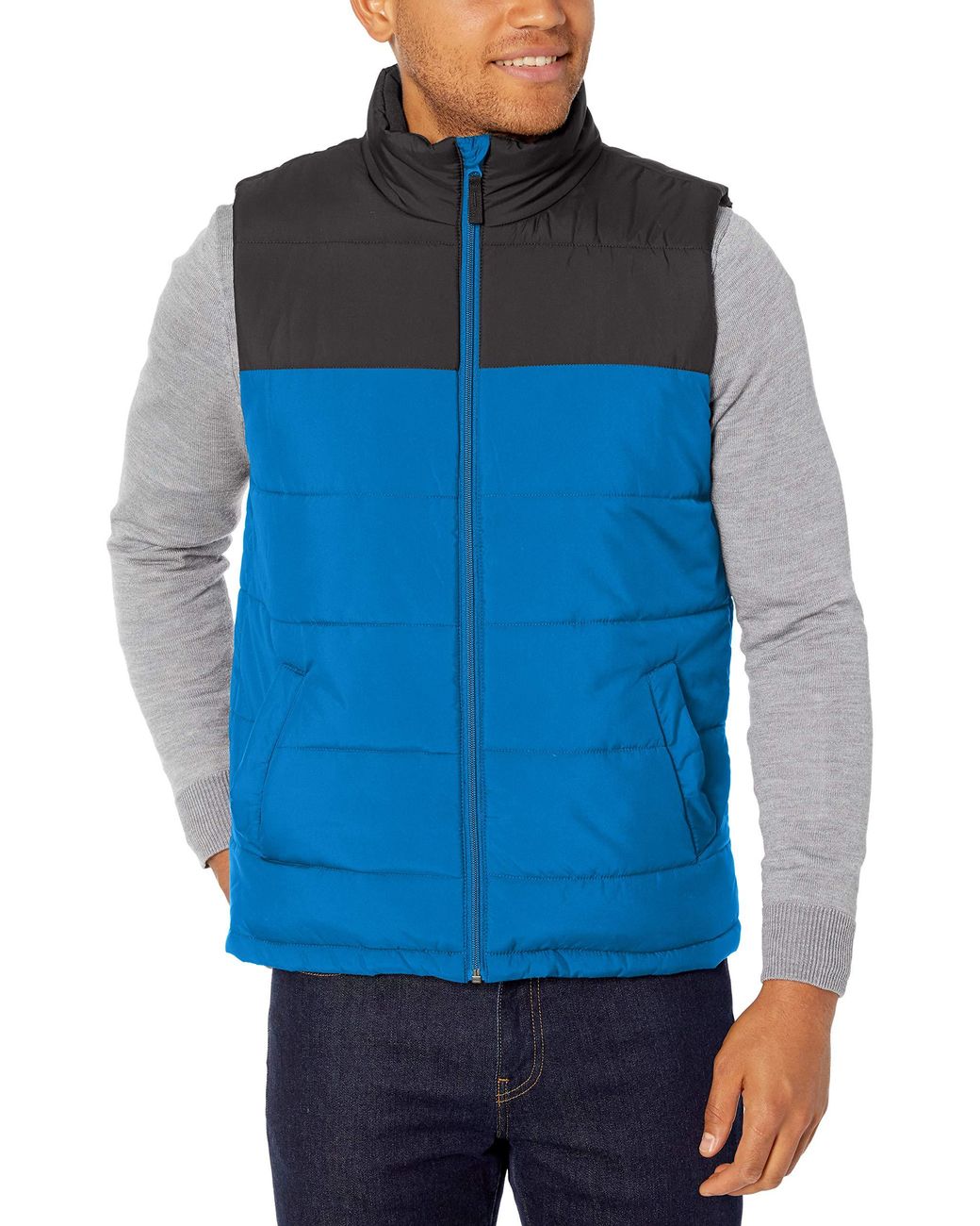 Amazon Essentials Midweight Puffer Vest in Blue for Men Lyst