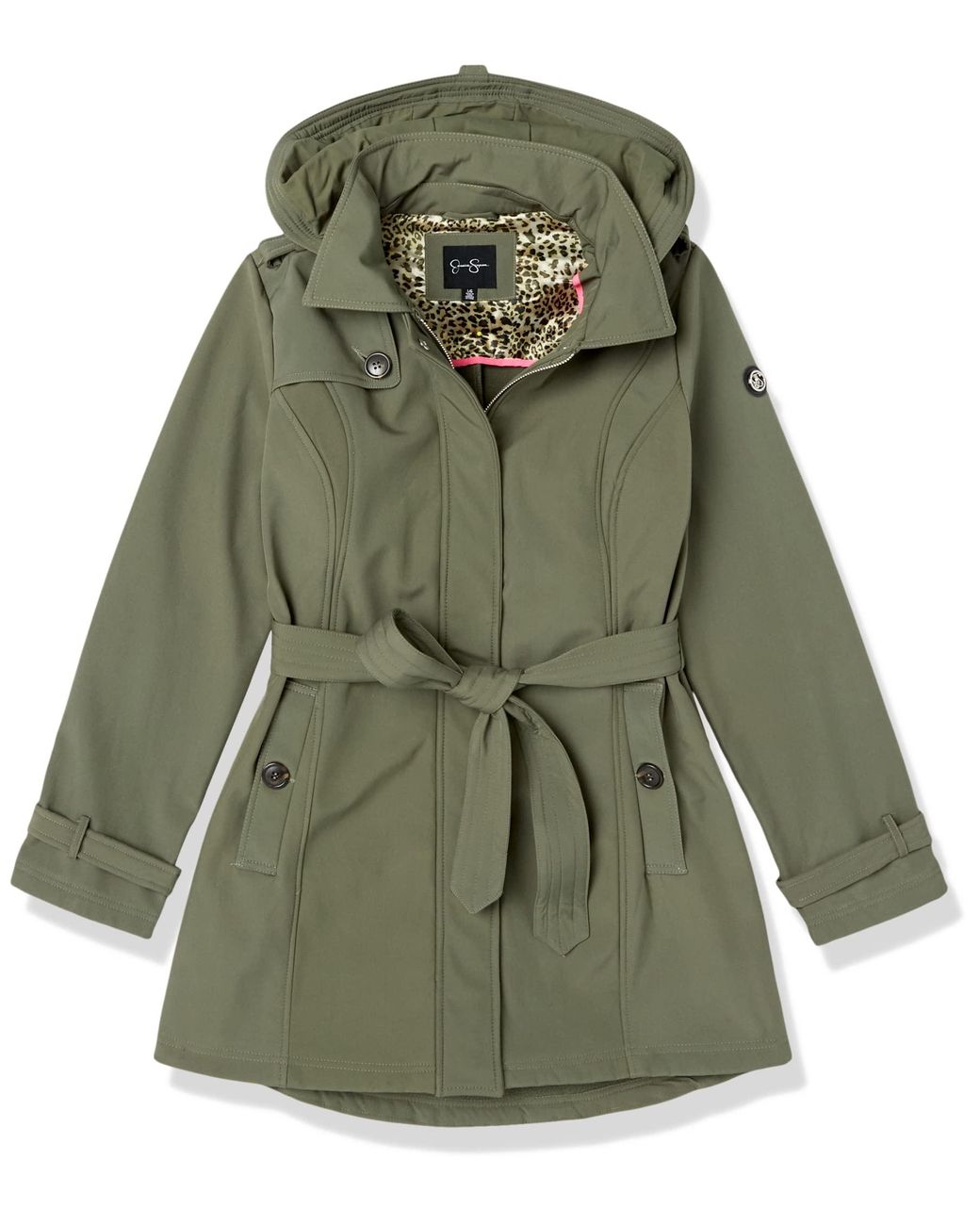 Jessica Simpson Belted Softshell Anorak Jacket in Green Lyst