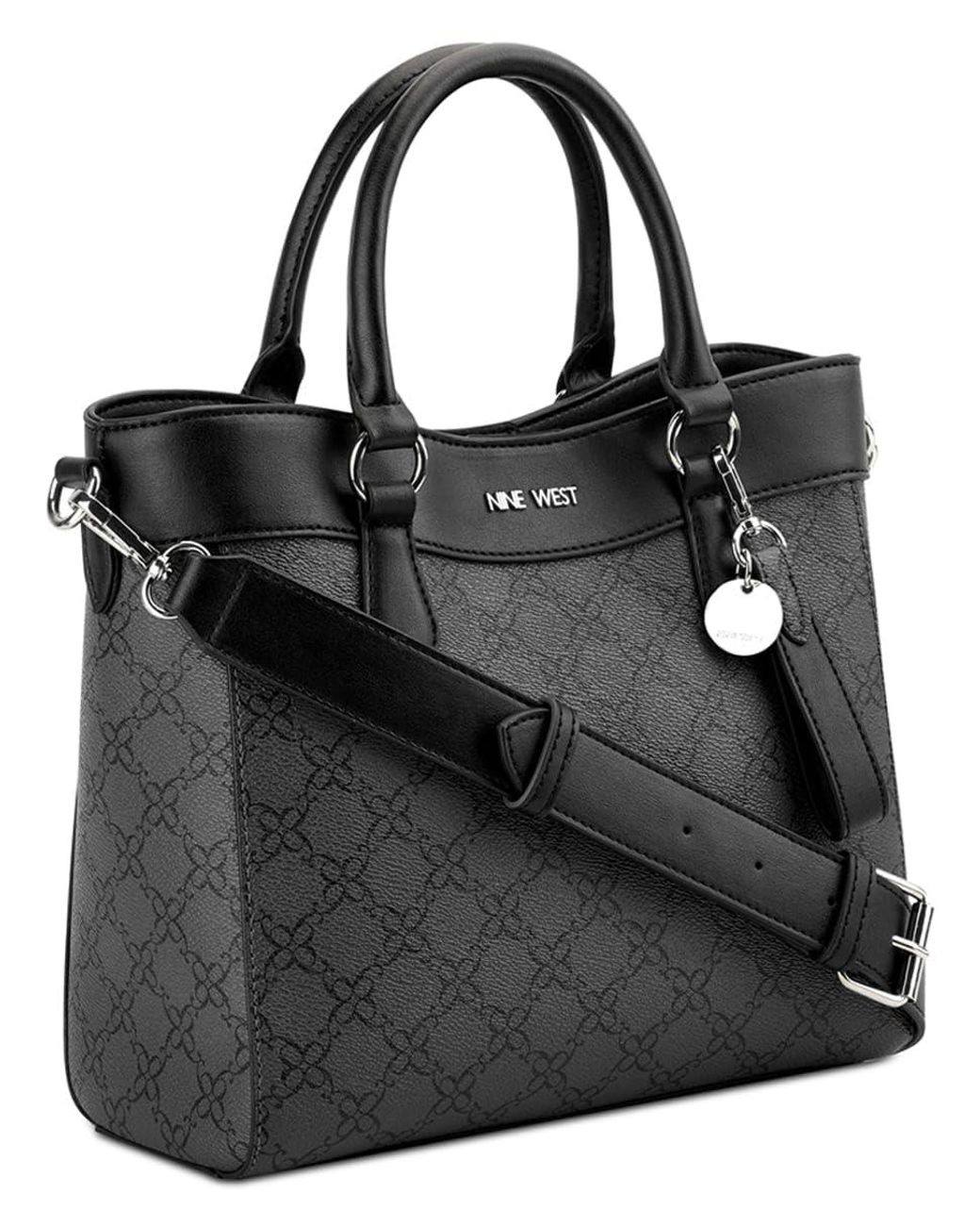 Nine West Lior Satchel in Black Lyst