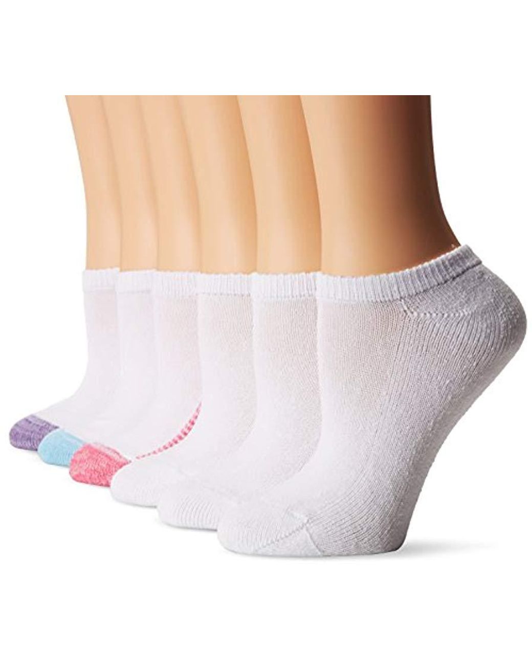 Lyst - Hanes Athletic No-show Socks, 6-pack in Pink - Save 63%