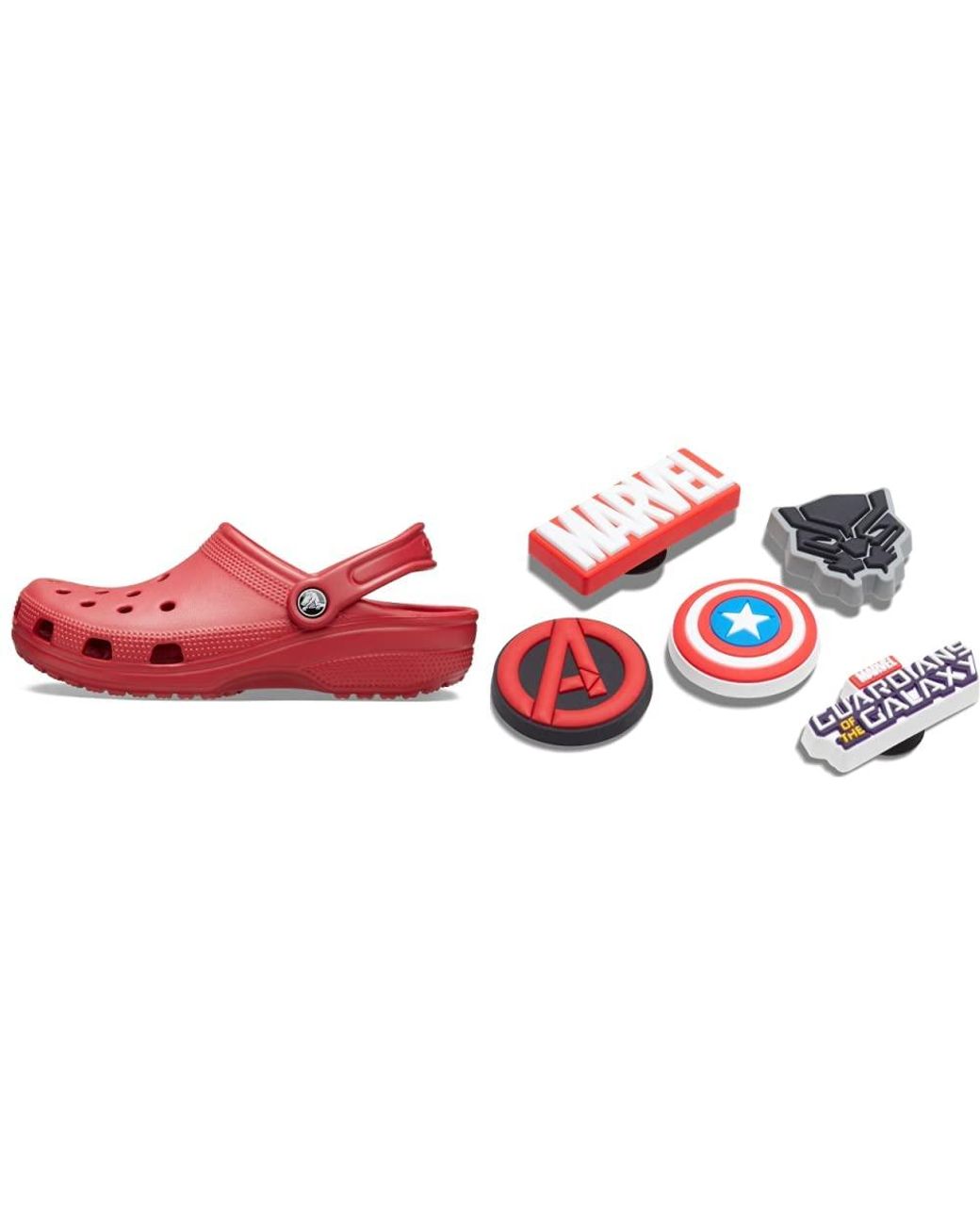 Crocs™ Classic Marvel Jibbitz Shoe Charms Clogs in Red Lyst