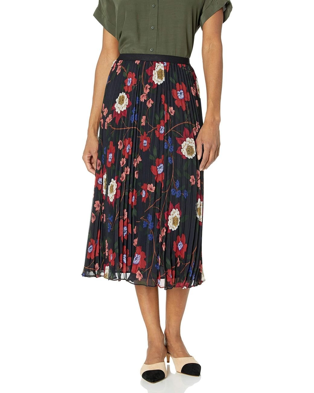 French Connection Pleated Skirts in Blue Lyst
