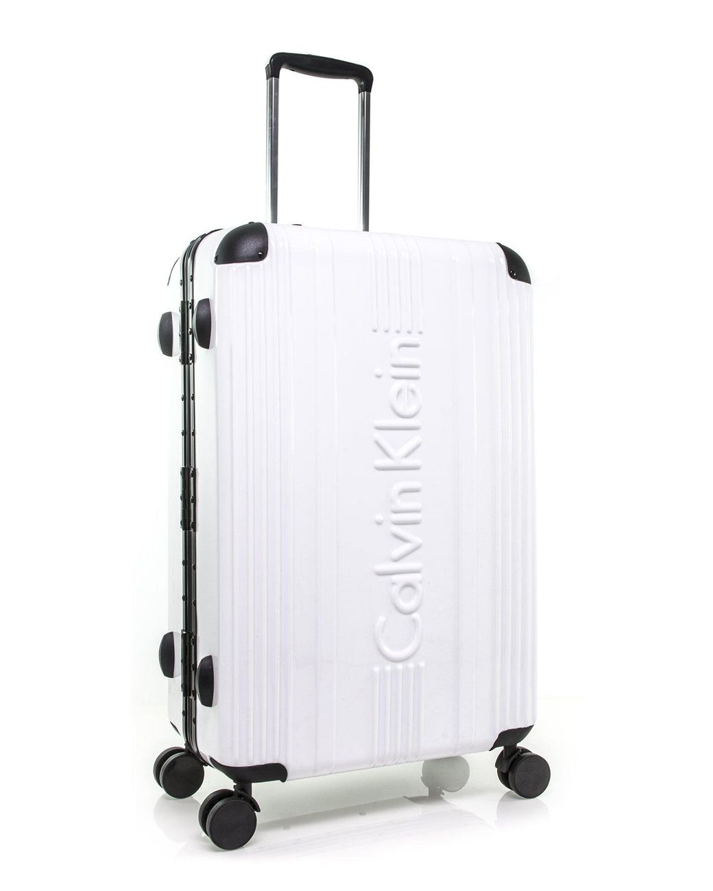 Calvin Klein Fulton Hardside Spinner Luggage in White | Lyst
